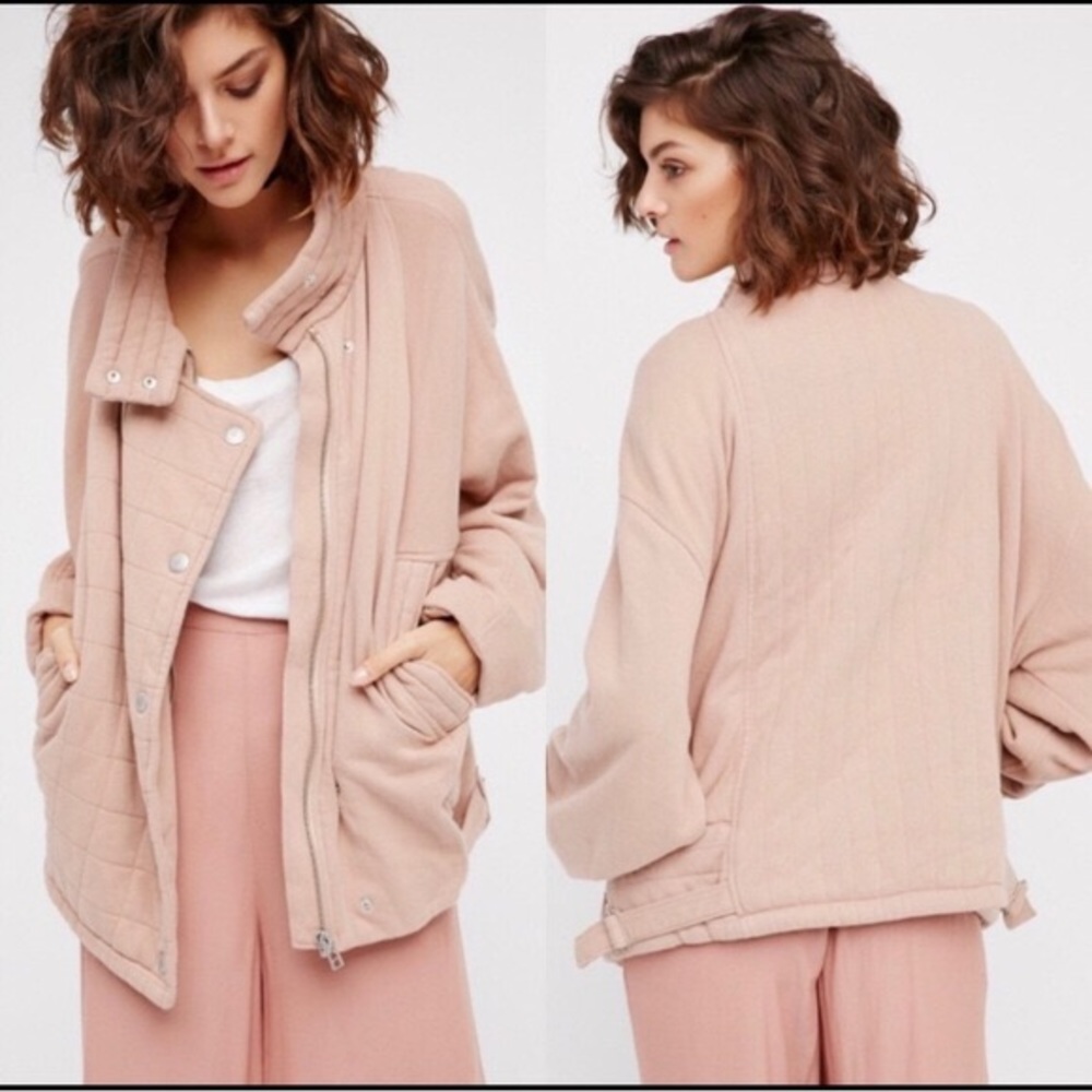 ❌SOLD❌Free People Oversized Knit Quilted Jacket - Picture 1 of 7